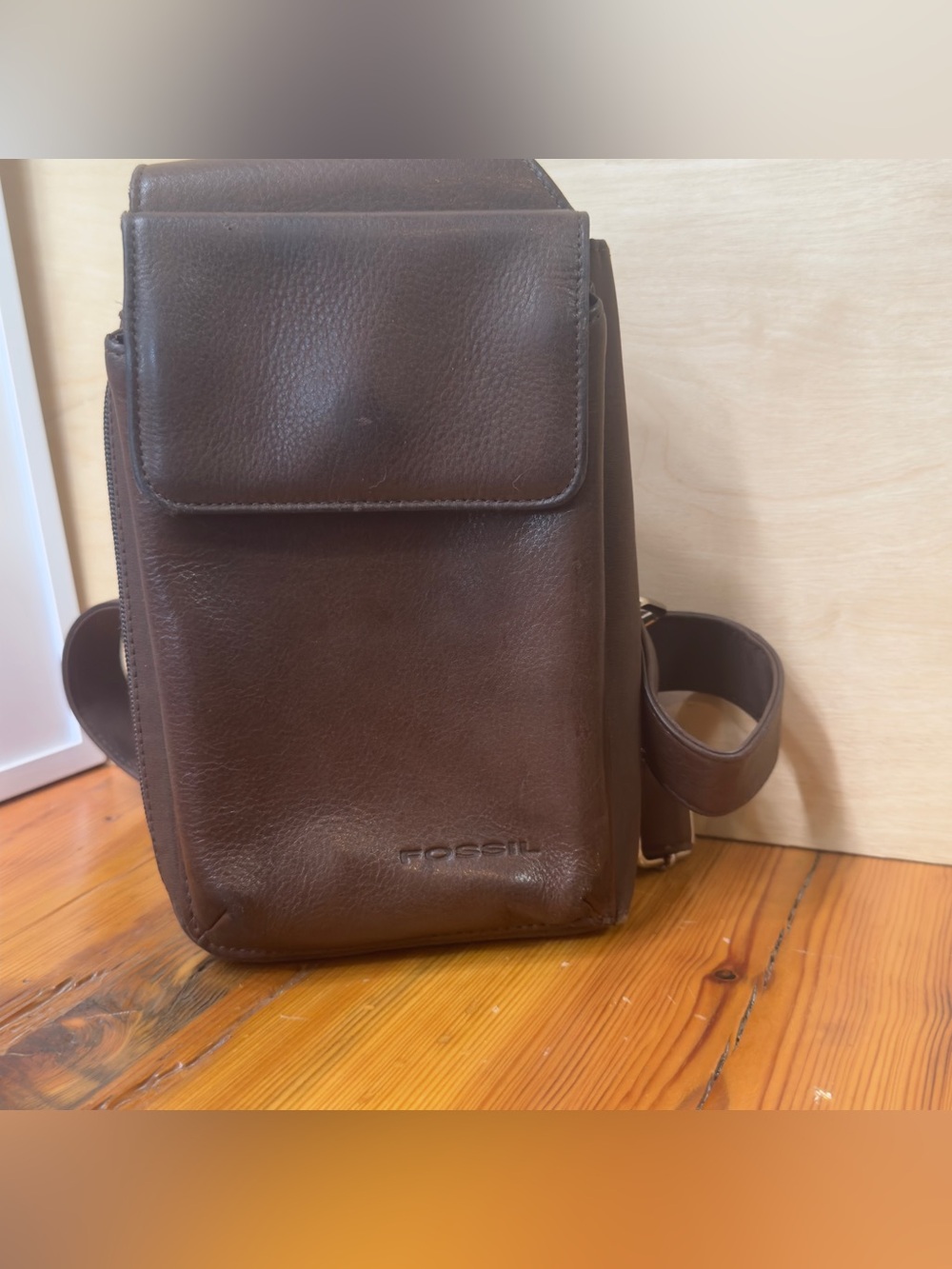 Fossil Dark Brown Leather Belt Bag